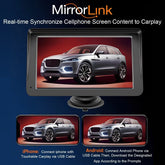 Portable Car Stereo Wireless CarPlay & Android Auto, Car Radio 7inches Touchscreen, Bluetooth5.0, Mirror Link, Maps Navigation, Voice Control, AUX Cable Vehicles - Show Gadgets